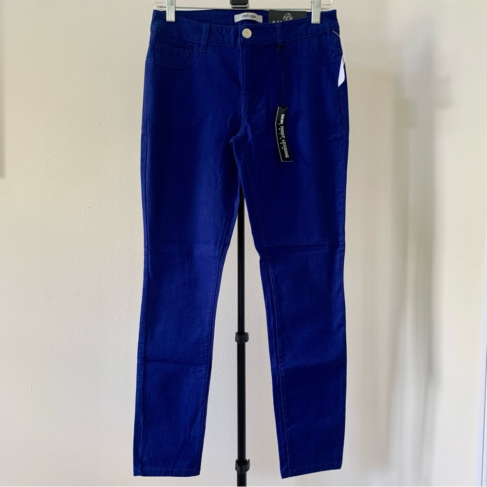 NWT Refuge Skin Tight Blue Leggings Size 8